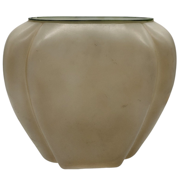 Consolidated Glass Milk Glass Con Cora Vase Magnolia Floral Decorated - Picture 3 of 7